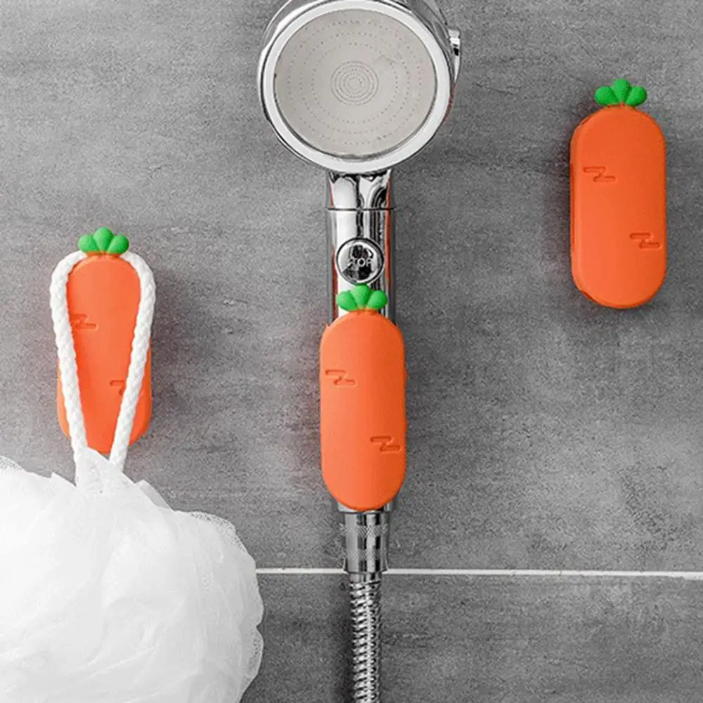 Supporto per soffione doccia supporto per soffione doccia riutilizzabile morbido supporto per soffione doccia portatile per carota adorabile forniture per il bagno