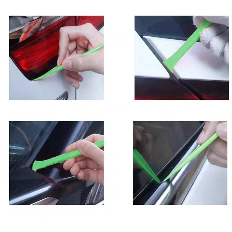 3Pcs Micro Squeegee Curves Slot Tint Tool Car Wrap Edge Trimming Squeegee Edge-closing Scraper Vinyl Wrap Applicator Tool Kit