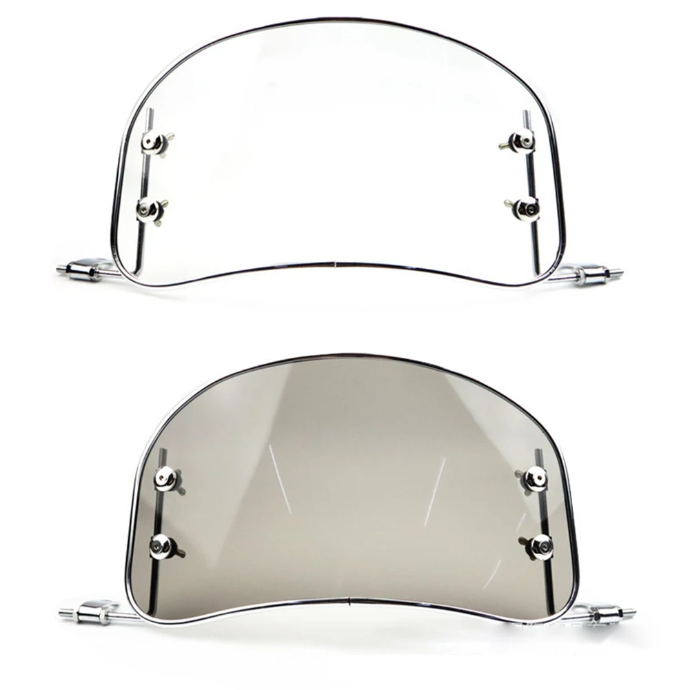 Universal Motorcycle Windshield Retro Front Wind Deflector Windscreen Modified Accessories Easy Installs For Scooter E-bike