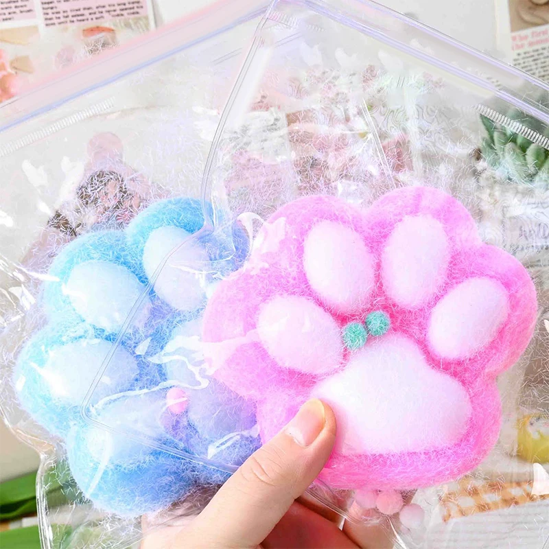 1Pcs Cute Ultra-large Kawaii Plush 12cm Cat Paw With Flocking Mochi Taba Soft New Fidget Toy Birthday Party Gift