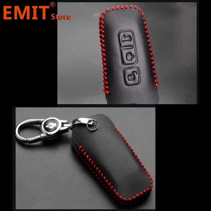 Handmade Genuine Leather for Piaggio Beverly 400 Motorcycle Key Case Remote Cover Shell Keychain Holder Fob Interior Accessories