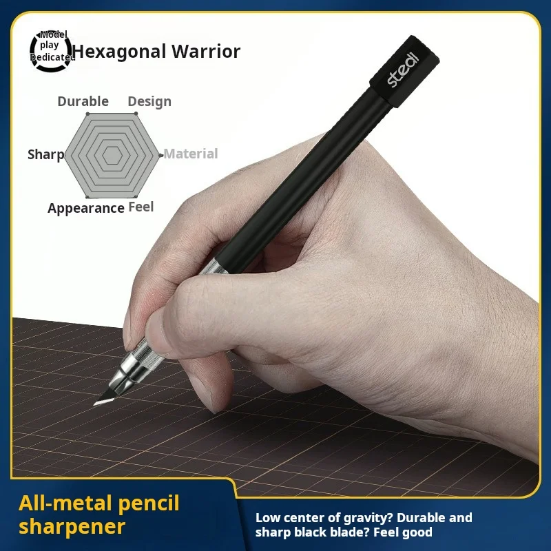 Stedi MS21 Coltello in metallo con lame Maschera in argilla Strumenti da taglio per nastro per Gundam Gunpla Costruzione di modelli Strumenti artigianali per hobby Coltello fai da te