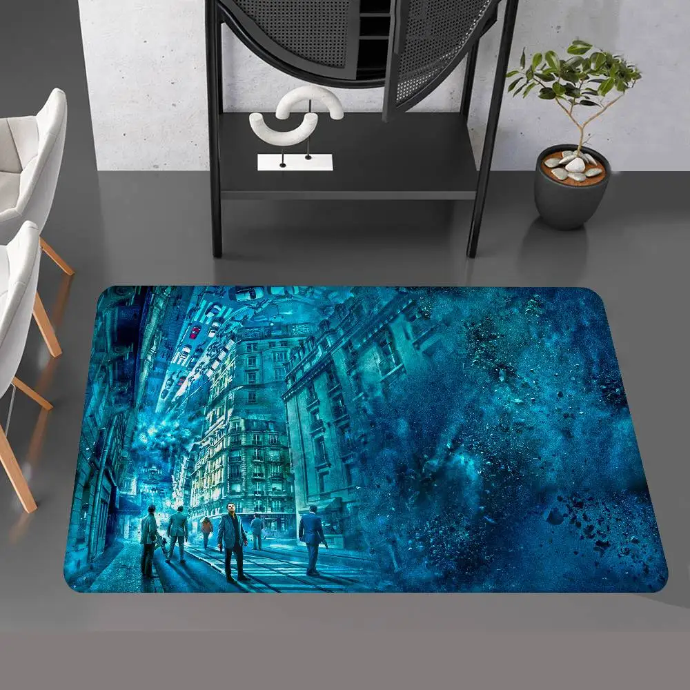พรมเช็ดเท้าลายภาพยนตร์ไซไฟคลาสสิก ลายอินเซปชั่น ซักได้ กันลื่น ใช้ได้กับห้องนั่งเล่น เก้าอี้โซฟา พื้นที่ต่างๆ ในครัว พรมต้อนรับ