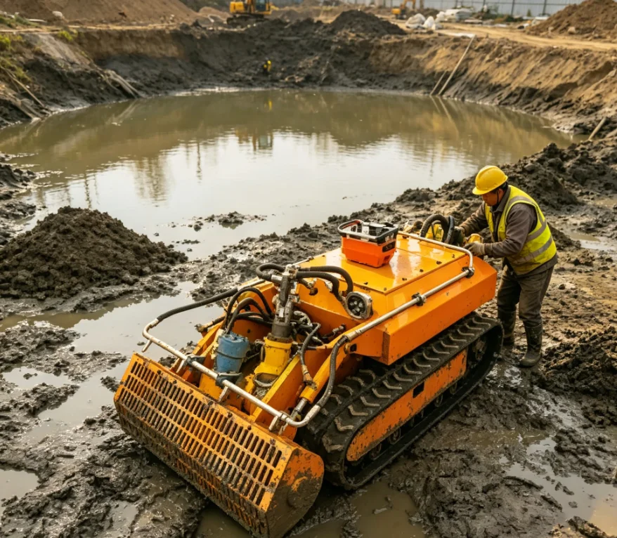 Electric Remote Control Clearing Silt Closed Scene Dredging Underwater Obstacle Removal Robot Underwater Dredge Cleaning Robot
