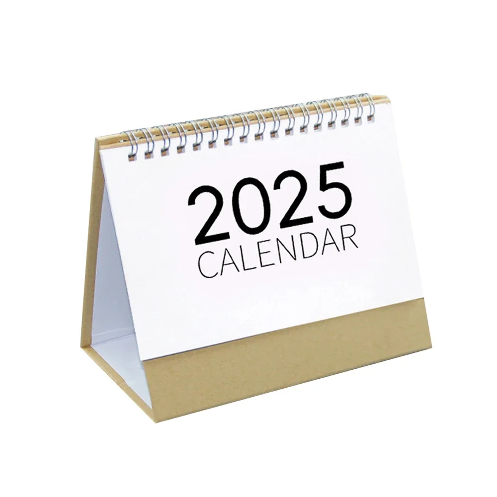 New 2025 Desk Calendar Small Simple Desktop Calendar Standing Flip Calendar Agenda Yearly Monthly Planner Xmas gift