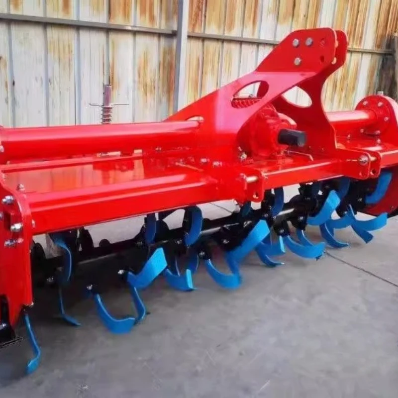 

Agricultural bilateral full gear drive through-shaft rotary tiller optional reclamation knife rotary tiller suitable for medium