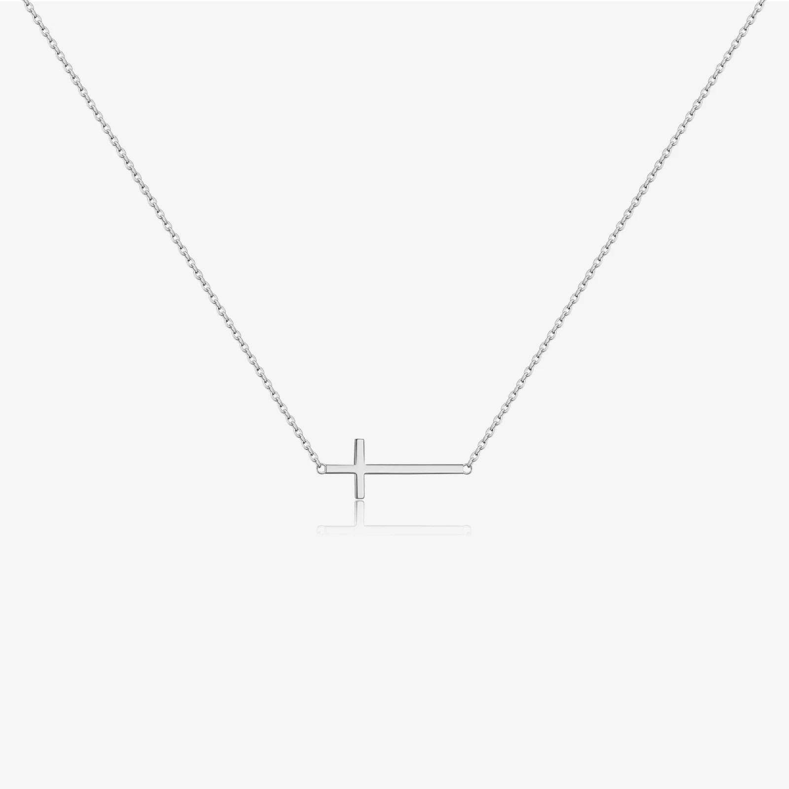 VEWANT New 925 Sterling Silver Cross Simple Long Chain Adjustable Necklace 2024 Fine Luxury Women Jewelry