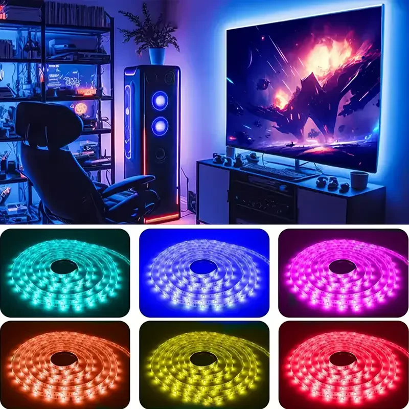 RGB 5050 Led Lights for TV 3 Key Control Led Strip USB 5V Tape Lights for TV Backlight Home Party Decoration Flexible Ribbon
