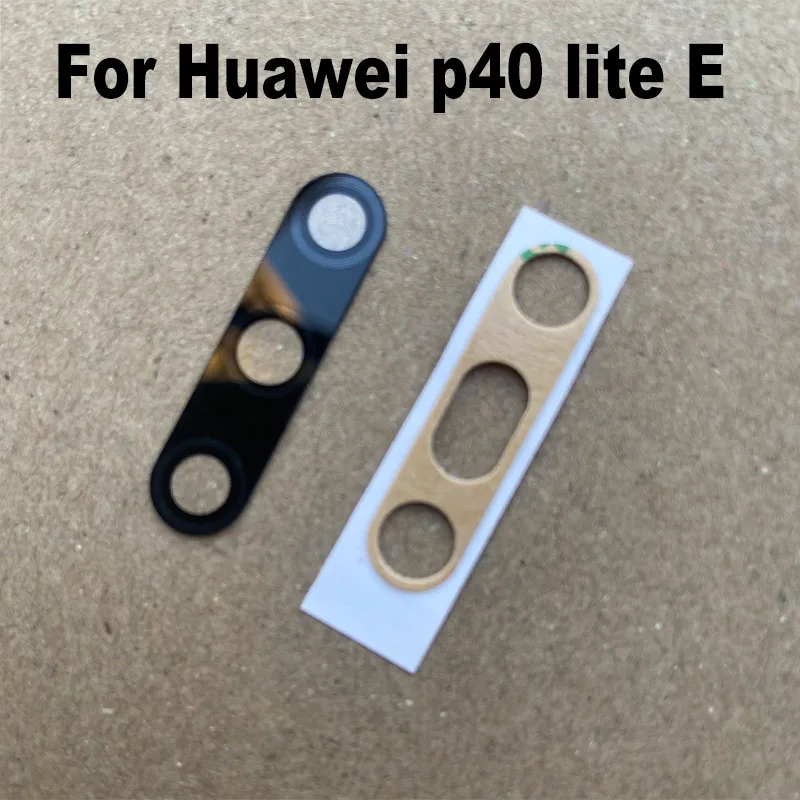 1PCS New For Huawei Y7P Back Camera Glass Rear Lens Len With Adhesive Sticker Replacement For Huawei P40 Lite E