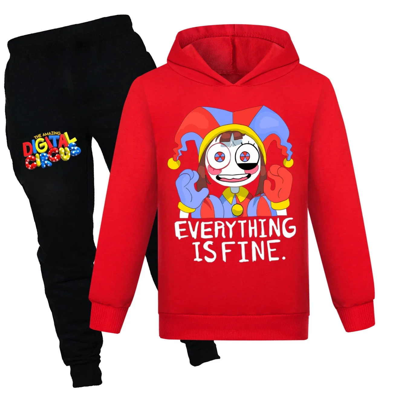 Kids Spring Autumn Casual Tracksuits Boys Girls The Amazing Digital Circus merch Hoodie+Pants Kits Children Outfits Clothes Sets image 4