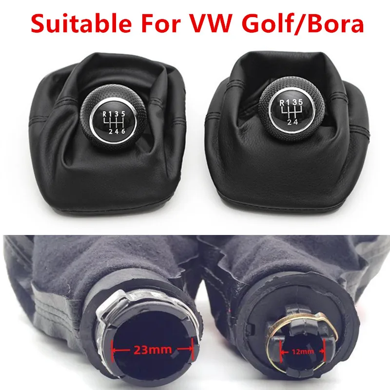 

VW Golf/Bora 3 4 5 Ручка переключения передач 12/23 мм Ручная головка рычага переключения передач 5/6 скоростей Ручка переключения передач Рычаг переключения передач Пылезащитная крышка Автозапчасти
