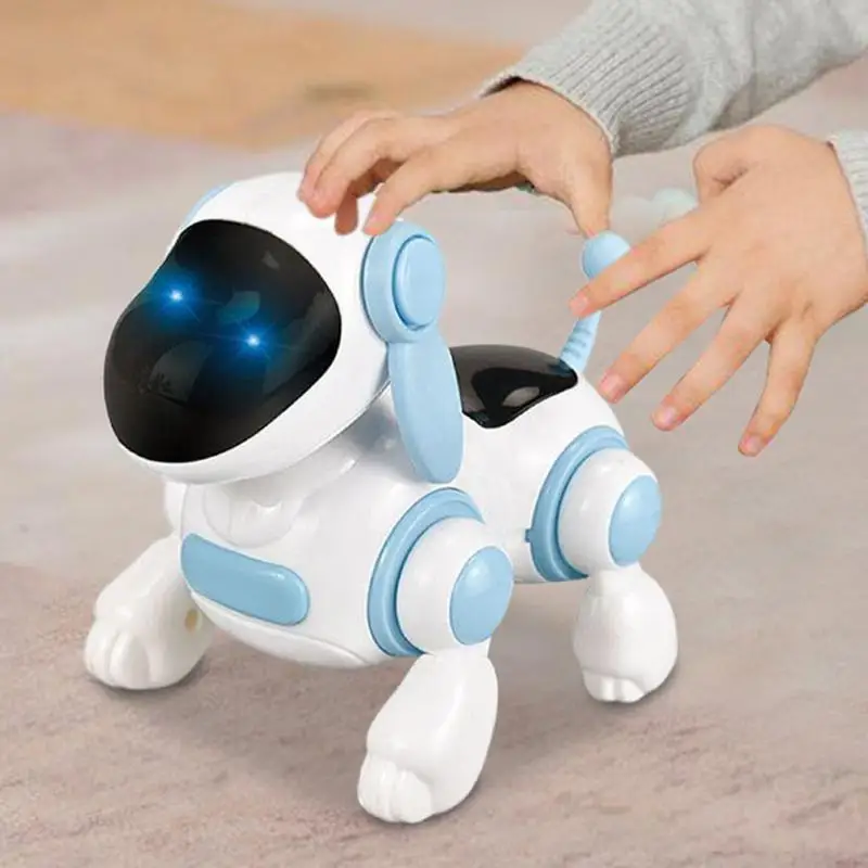 Robot interaktif anjing mainan akrobat RC anjing lucu interaktif anak anjing akrobat dengan suara untuk anak usia 3-7