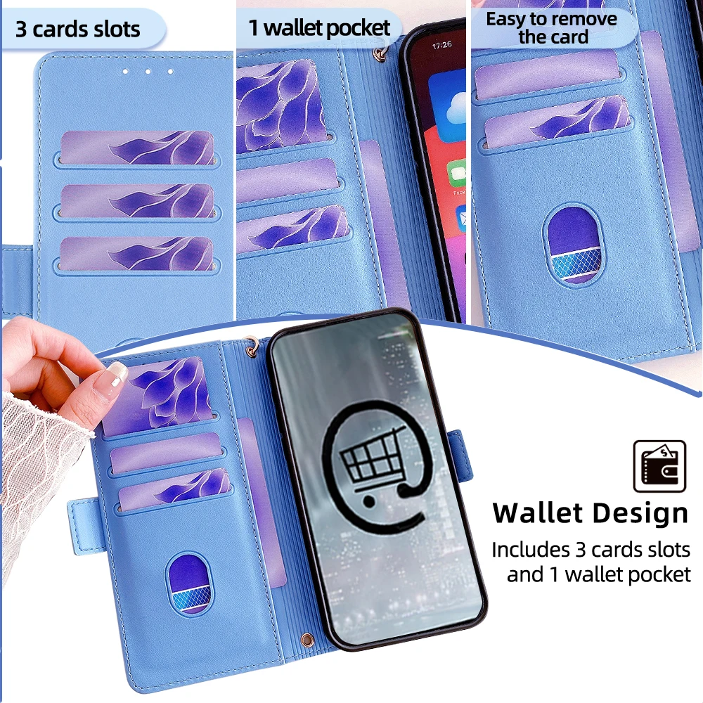 Magnetic Side Buckle Card Slot Leather Wallet Case For Samsung Galaxy A57 A37 A17 A07 A56 A36 A26 A16 A55 A35 A15 A54 Flip Cover view 5
