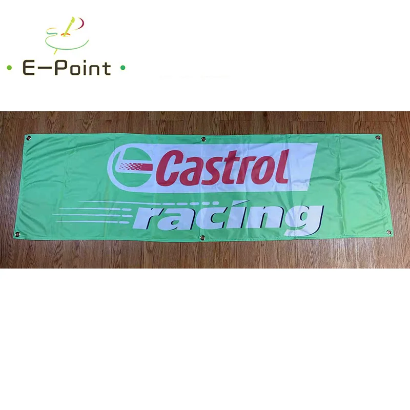 130GSM 150D Material Castrol Racing Car Banner 1.5ft*5ft (45*150cm) Size for Home Flag Indoor Outdoor Decor yhx009