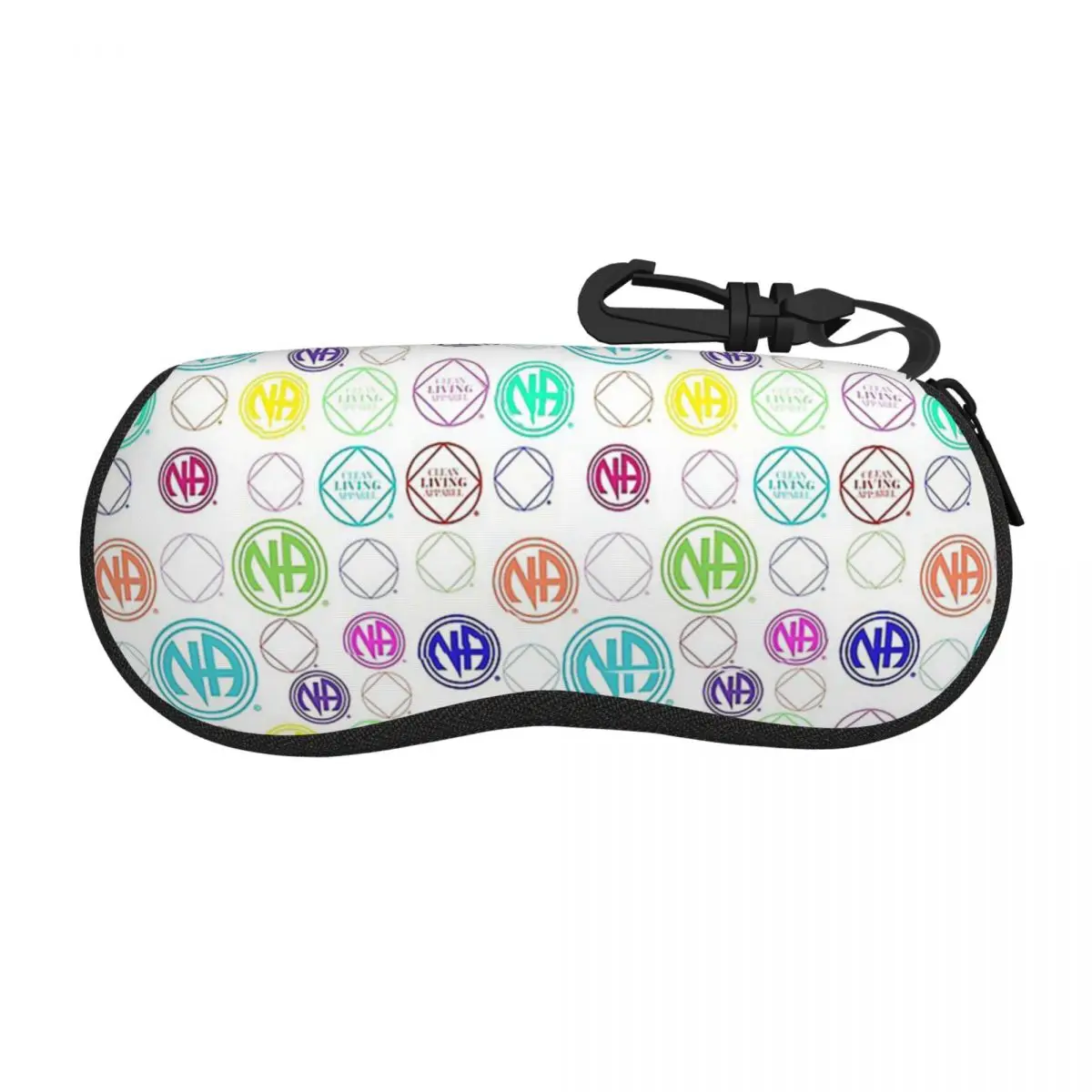 Colorful NA Symbols And Logos Narcotics Anonymous Gift Shell Glasses Case Sunglasses Box Women Men Soft Eyeglasses Bag Pouch