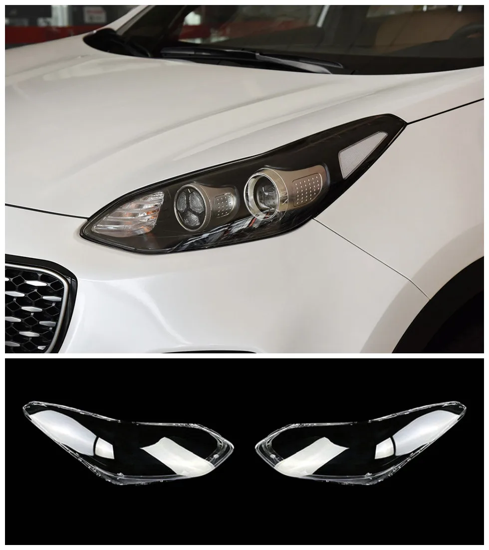 

Headlight Transparent Lamp Housing Mask for Kia KX5 2016 2017 2018 KX5 Plexiglass Lamp Housing Mask