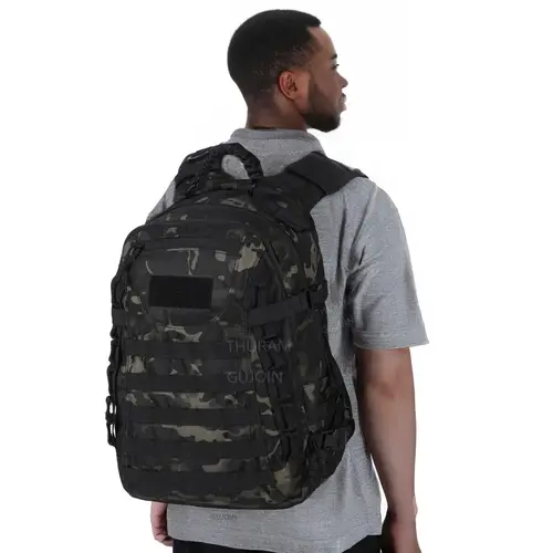 Imagen 1 del producto Estilo de mochila táctica de 38L, mochila impermeable de gran capacidad para exteriores con sistema MOLLE, bolsa para senderismo, Camping, viajes