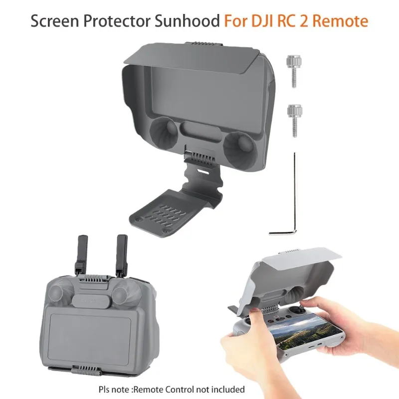 2 in 1 Remote Control Sunhood Protective Cover Screen For DJI RC 2 Protector for DJI NEO 2/Air 3S/Mavic 3 4/Mini 5/4 Pro Drone