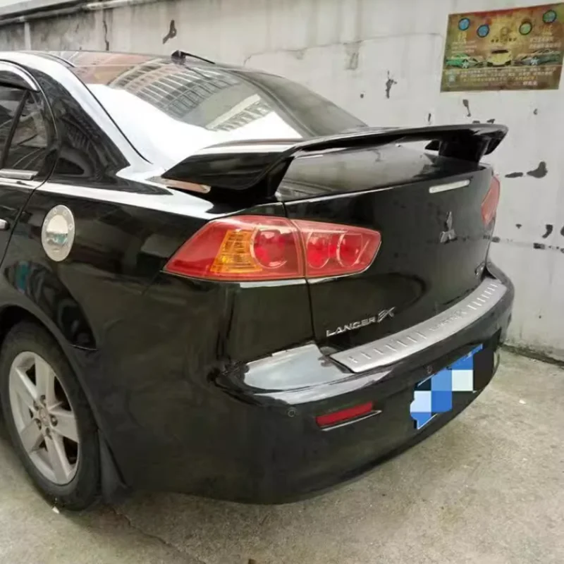 For LANCER Spoiler EVO ABS Material Car Rear Wing Primer Color Rear Spoiler For Mitsubishi LANCER EVO Spoiler 2010-2014 view 4