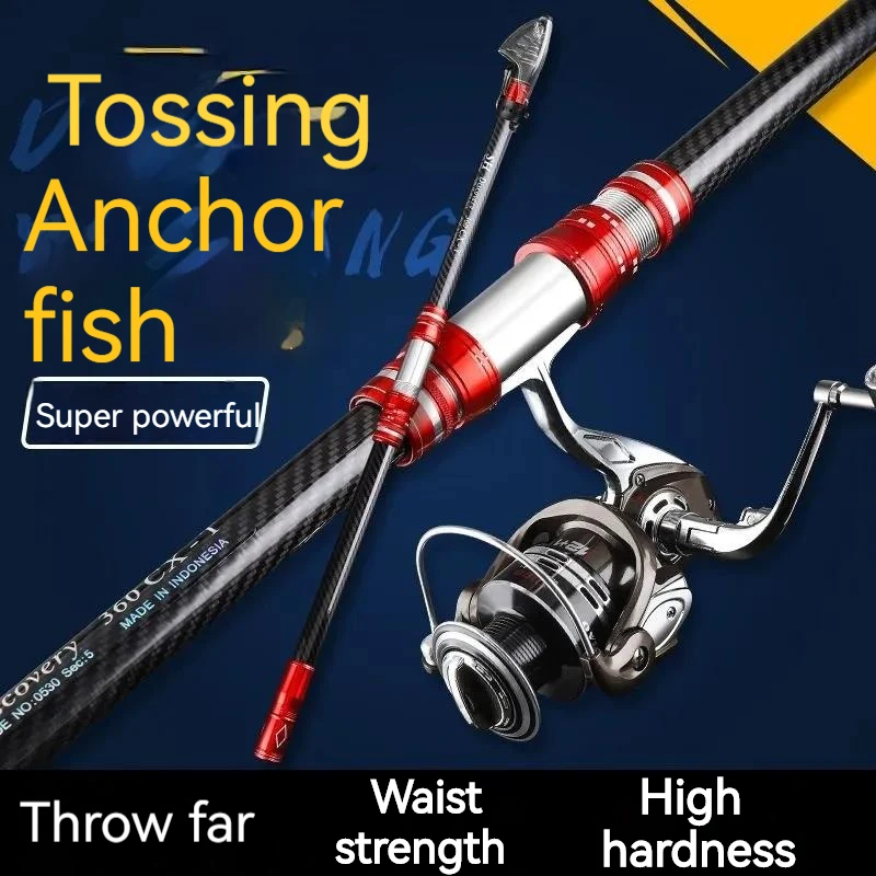 Superhard Carbon Spinning Fishing Rod 2.7-4.5m Travel Throwing Rod  Bait weight 50-200G Surfcasting Pole For Catch Big Fish