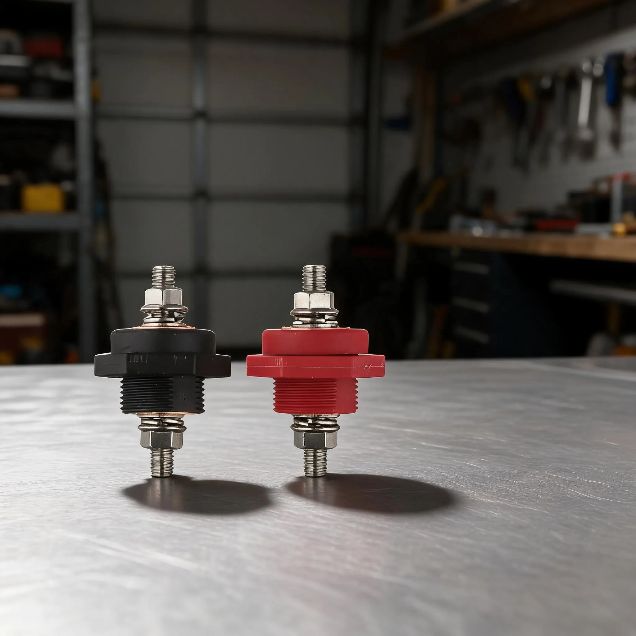 3/8 Inch Brass Battery Terminal Kit 440A DC Post Connectors, Auto Circuit Junction Connection Hardware Replacement Maintenance