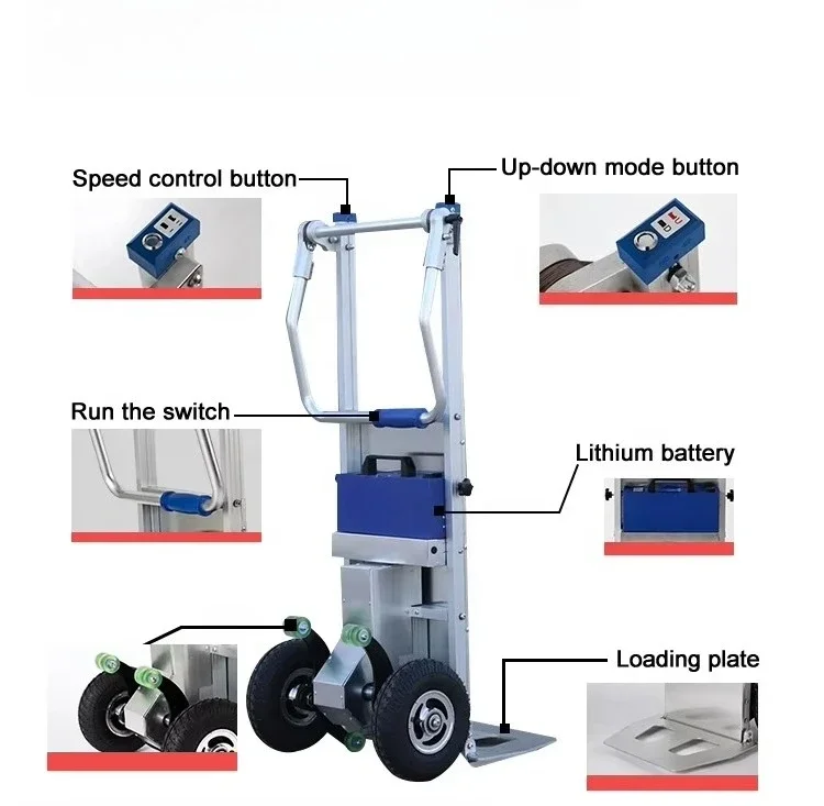 Electric stair climbing trolley trolley Power stair climbing Heavy duty stair climbing