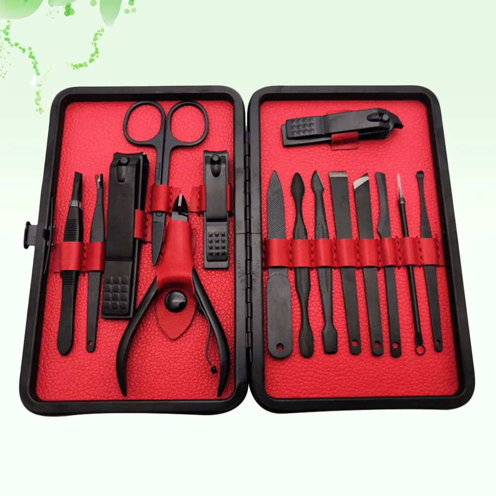 

1Set Multipurpose Manicure Pedicure Set High Quality Carbon Steel Tools for Grooming Hand Foot Care with Delicate PU Case