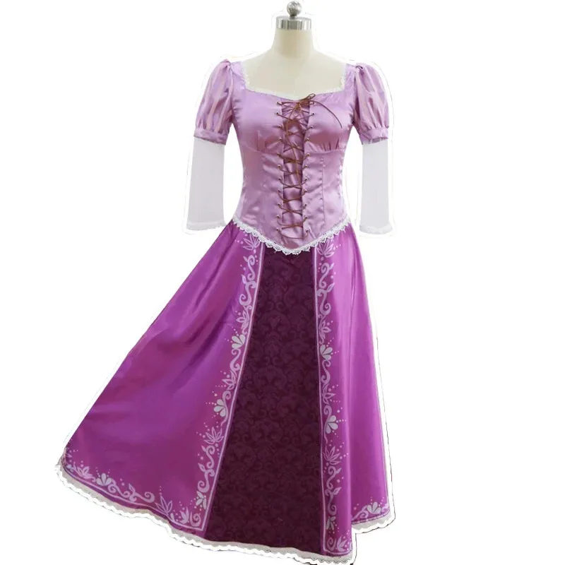

COSda@Princess Dress Girl Purple Puff Sleeve Cosplay Costume Wig Halloween Vestido Kids Birthday Ball Gown Clothes For Women and