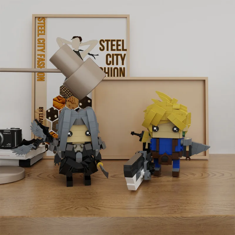 

Anime XIVFINAL FANTASY XIV Cloud Strife Sephiroth Cosplay Figures Model Cartoon Piece Together Assembled Toys Mascot Fans Gift