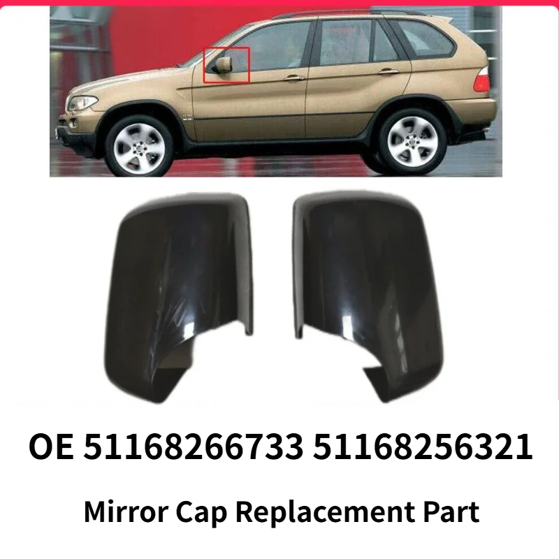 

Rearview Mirror Housing Cover Cap Fits BMW X5 E53 2000-2006 OE 51168266733 51168256321 Exterior Replacement Accessories Parts
