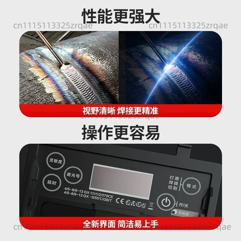 Welding cap Head-mounted true color automatic dimming protection Welding mask Welder glasses Argon arc welding mask