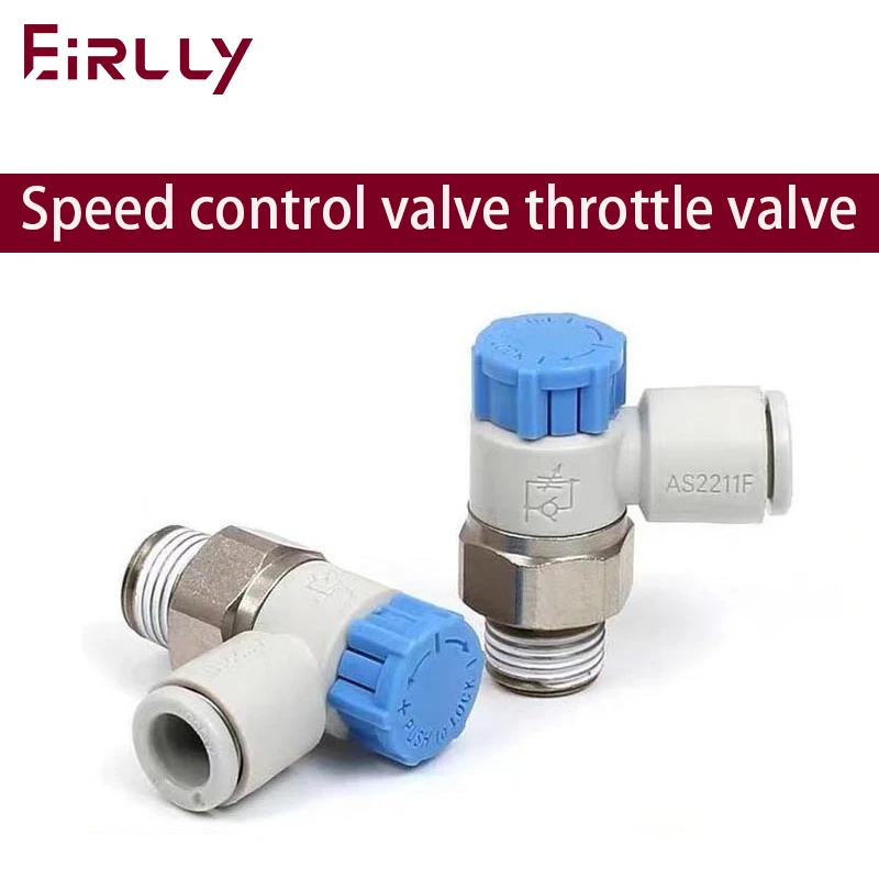 5/10PCS SMC Type Speed Controller with One-touch Fitting Meter-in Throttle valve Pneumatic fitting AS1211F 2211F 3211F 4211F