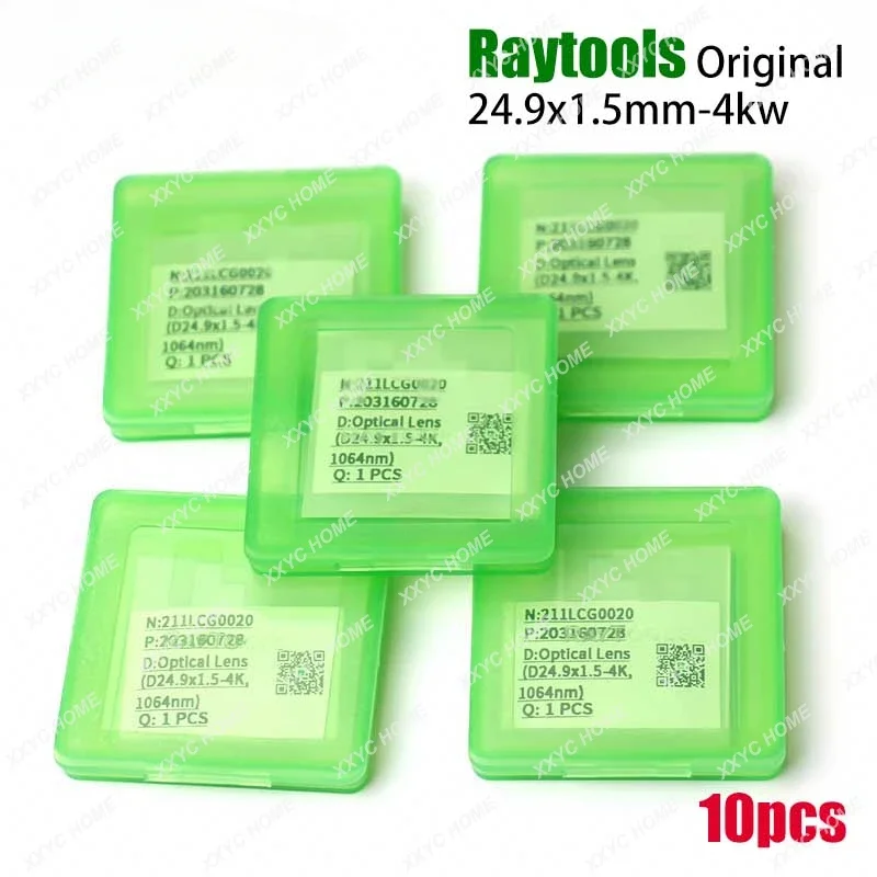 10pcs Raytools Lens Original Laser Protective Windows D24.9*1.5mm 4kw 211LCG0037 JGS1 1064nm Quartz Fused Silica BT210 BT240