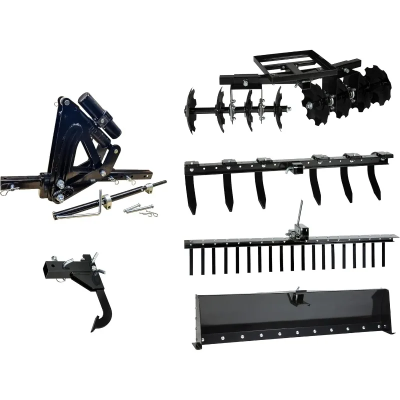 Impact Implements 6-Piece Hydraulic Kit for ATV, UTV Landscape Rake, Cultivator, Box Blade, Disc Plow, & Middle Buster