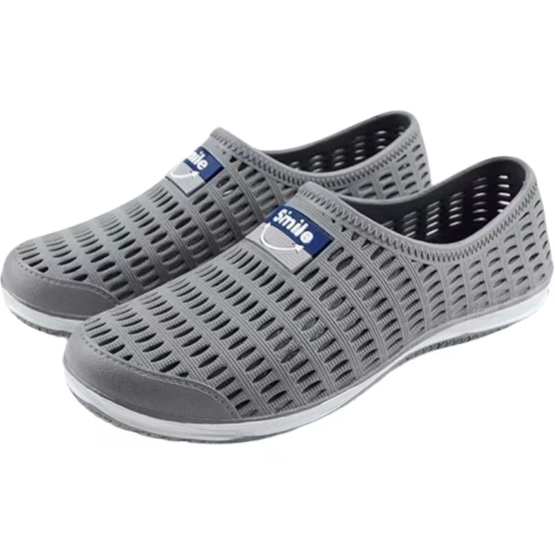 

Men Summer Baotou Hollow Out Casual Sport Sandals Soft Sole Non Slip Slip On Light Outdoor Beach Sandals Cave Shoes Wading Shoes