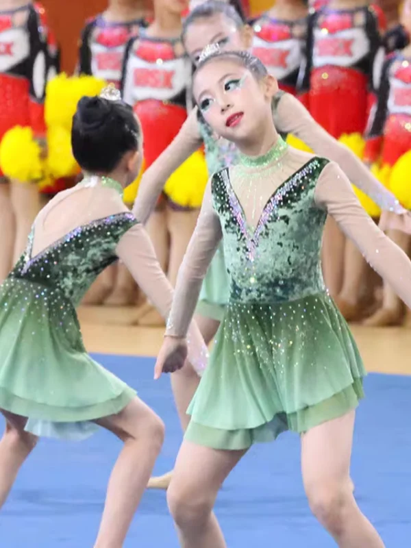 abbigliamento-per-ginnastica-artistica-per-bambini-completo-per-competizioni-scolastiche-cheerleading-esibizioni-di-aerobica-di-gruppo-per-ragazzi-e-ragazze