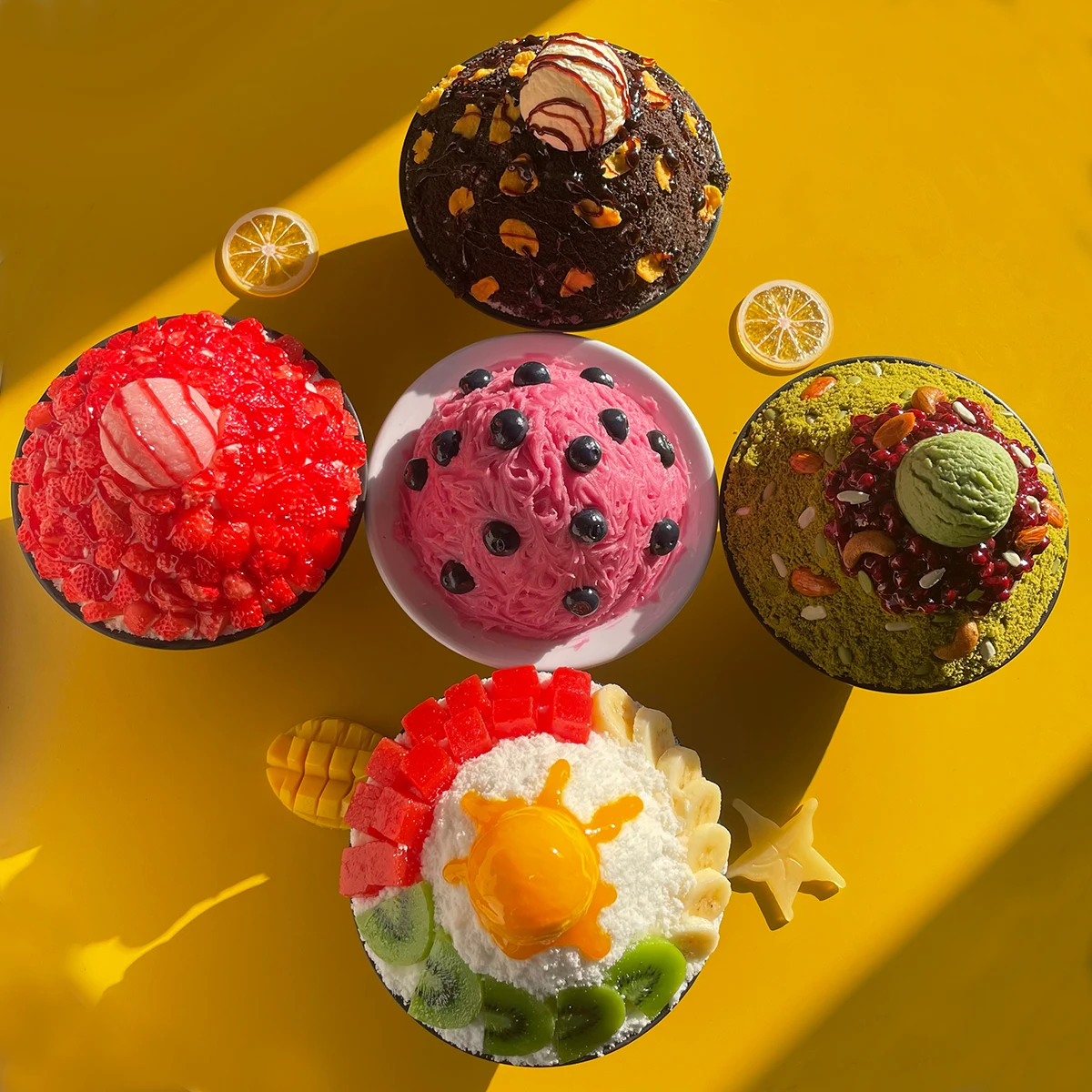 

Поддельный снежный лед - реалистичная модель десерта, реквизит для еды для фотографии, летний декор для дисплея