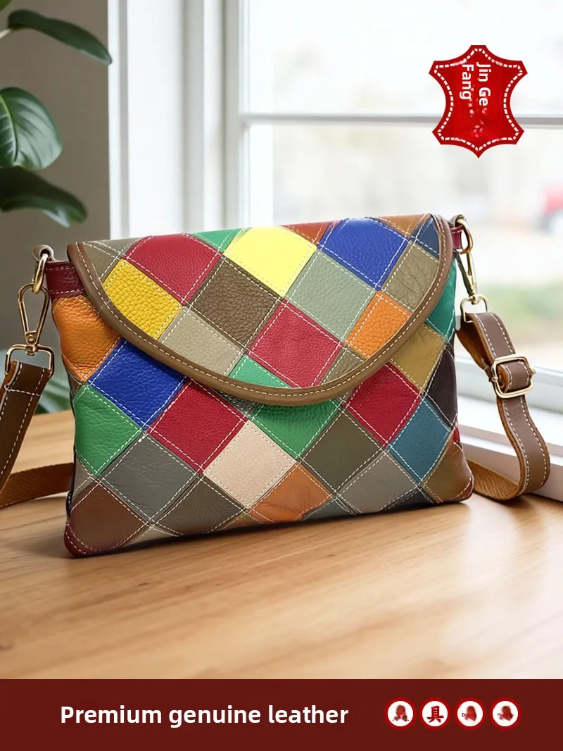 

Сумка-конверт Wind Diamond id, верхний слой из воловьей кожи, женская сумка через плечо на одно плечо, Briti Sle, повседневное использование