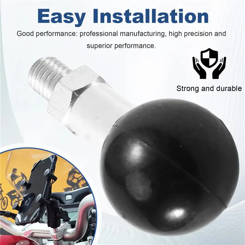 A30F-25Mm M8 Male Thread Mount Mounts Mirror Seat Ball M8 Screw Motorcycle Handlebar Base Bolt For Motorcycle Mount