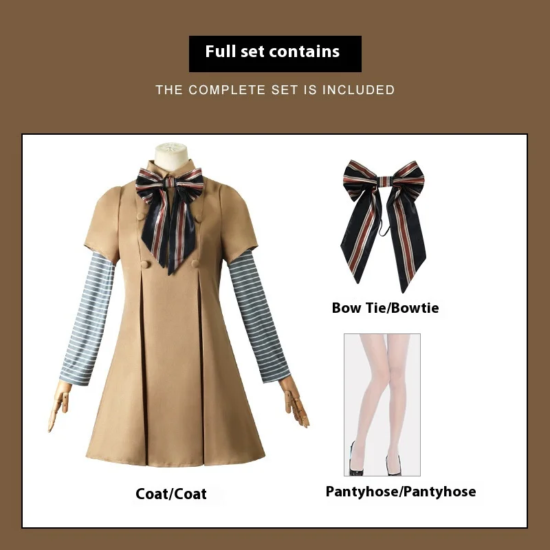 American Movie Female Lead M3gan costumi Cosplay Megan Doll Dress Coat for Women abiti a maniche lunghe Halloween Carnival Outfit