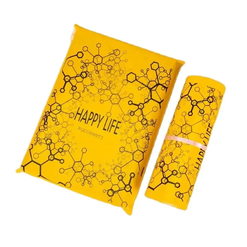 100pcs Yellow Mailers poly mailing bag for shipping clothes bag tear proof apparel packaging custom logo printed plastic bags