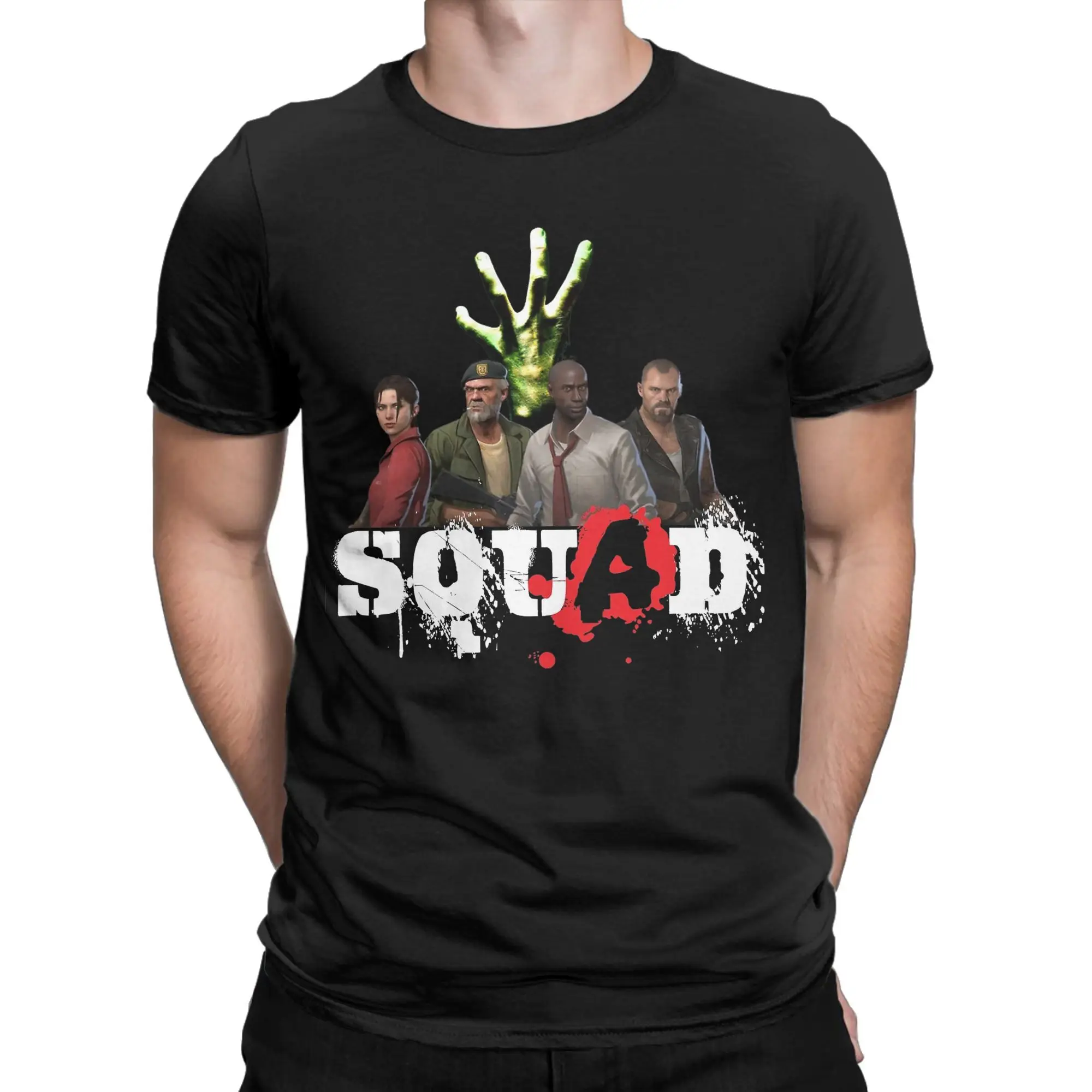 

Left 4 Dead 2 Squad Tee Shirt for Men Women Graphic Printed T Shirts Cotton Clothing