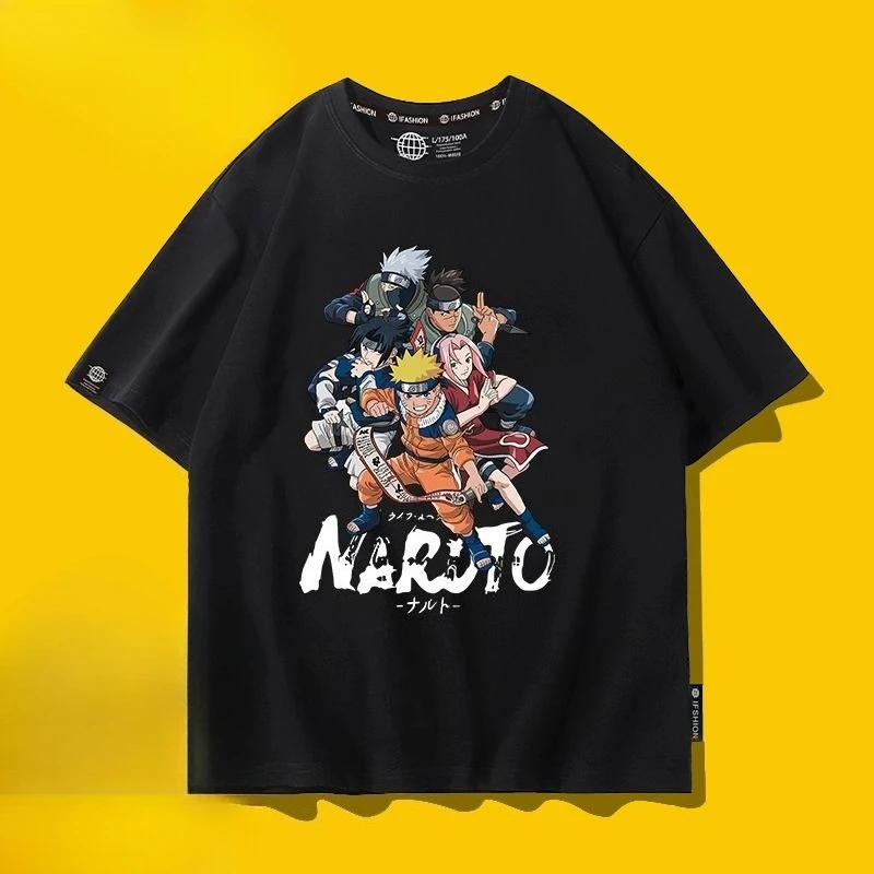 Naruto Uzumaki Naruto Uchiha Obito Cartoon Niedliches Kurzarm-T-Shirt für Teenager, Persönliches, Stilvolles Design, Bequem und Atmungsaktiv, Halbarm – Detail 4