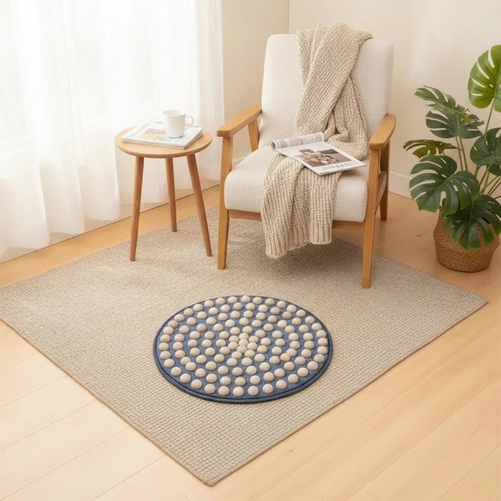 Camphor Wood Foot Massager Pad Acupuncture Mat for Feet Pressure Point Relief Standing Massage Board for Circulation Boost