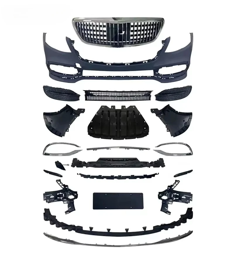 

Автомобильный модифицированный передний бампер в стиле W222, задний бампер с лампой для S-класса W222, модифицированный для обвесов