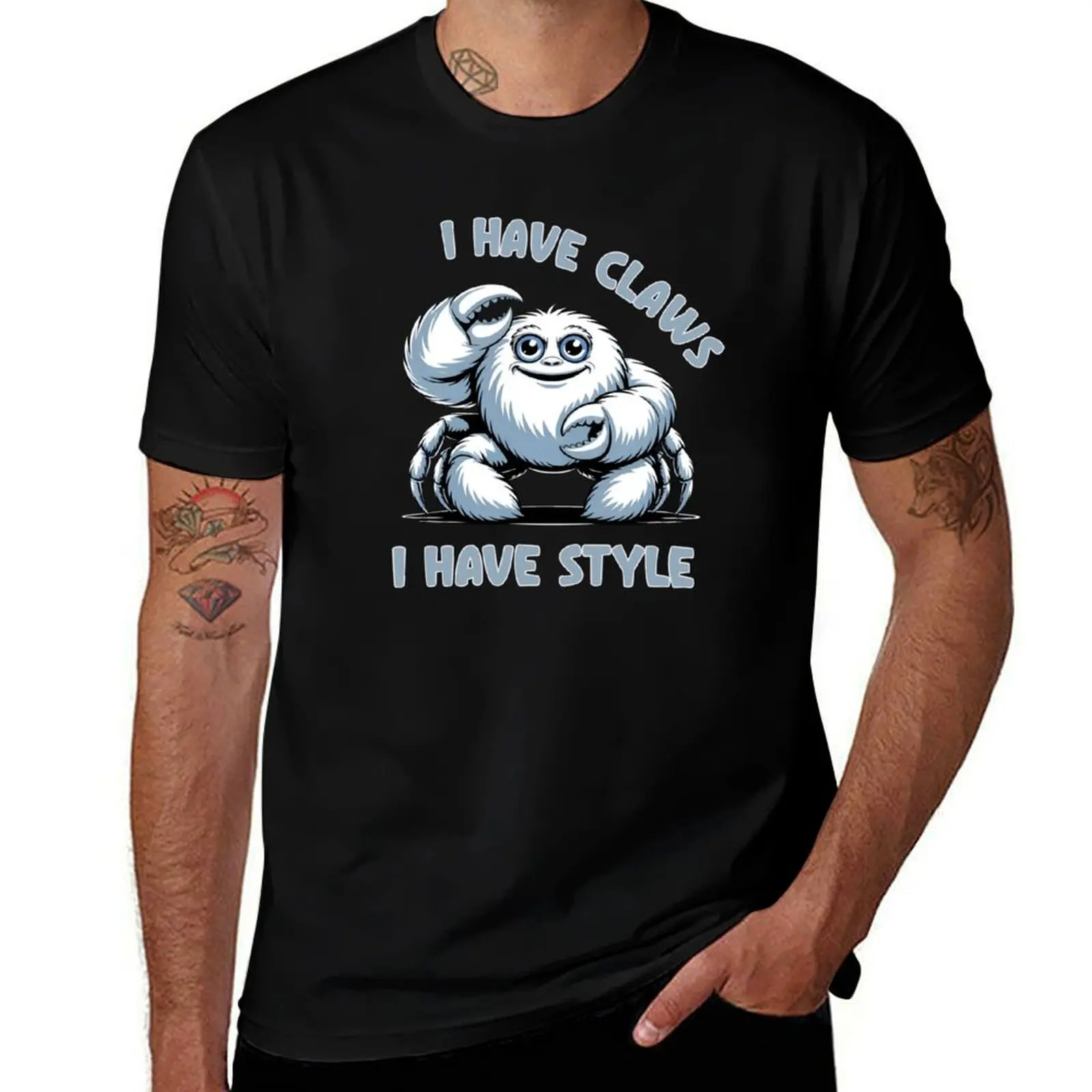 

Yeti Crab - I Have Claws I Have Style T-Shirt hippie clothes oversizeds Luxury man shirts graphic tee men