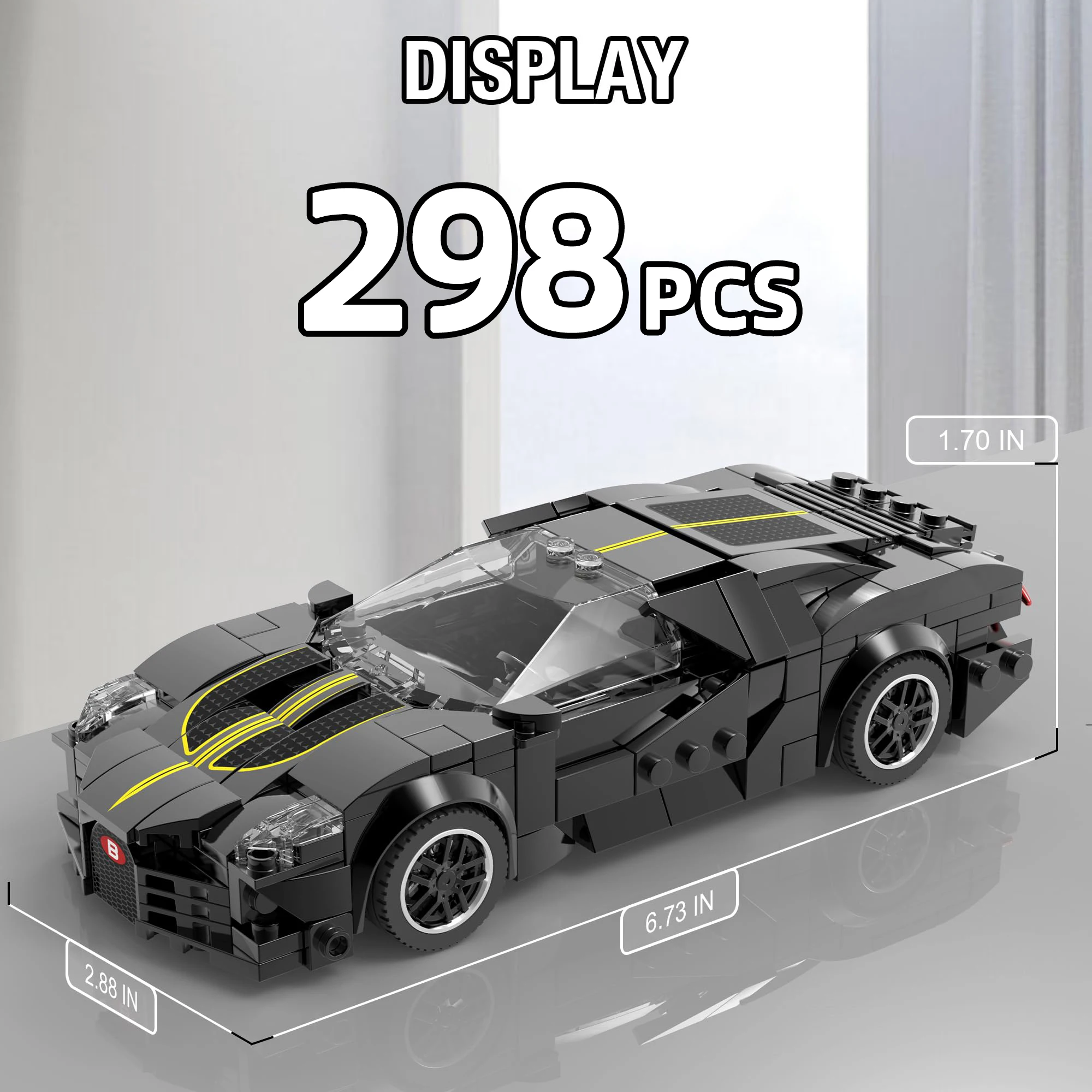 Speed Sport Car Model City Classic Racing Vehicle Building Blocks 1:24 Scale Super Racers Bricks Holiday Gift Desktop Decoration image 4