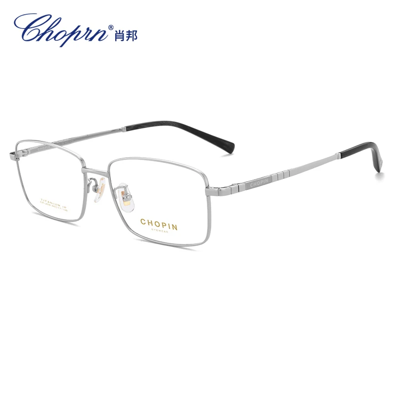 CHOPIN High-end Business Eyeglass Frame Semi-rim Titanium Metal Ultra-light Acetate Temples Unisex CP208