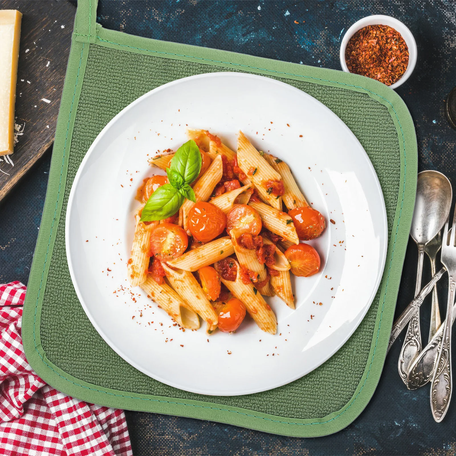 

4Pcs Pot Holders Cotton Heat Insulating Kitchen Mats Non-Slip Stable Hot Dish Mat Table Mat Decoration Household Use