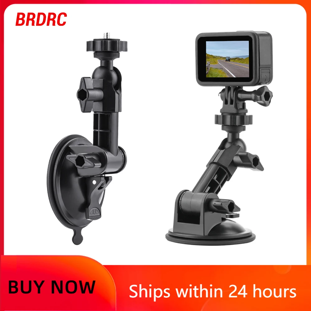 Suction Camera Mount Car Phone Action Camera Holder Hand Pump Suction Cup 360° Adjustable 1/4\